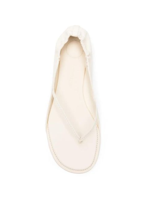 Jacquemus gathered flat sandals - Neutrals