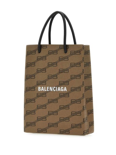 Balenciaga BB Monogram-print tote bag - Brown