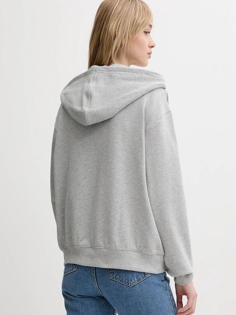 Tommy Hilfiger bluza damska kolor szary z kapturem gładka UW0UW05772