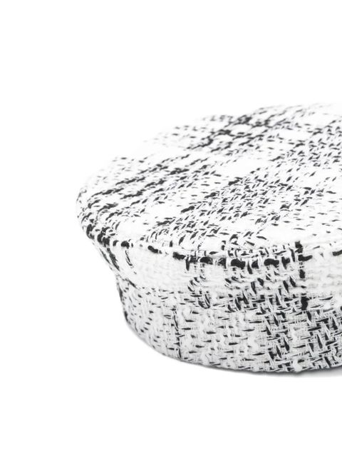 Ruslan Baginskiy tweed-check beret - Black - zdjęcie produktu nr 2