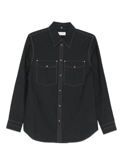 LEMAIRE topstitching shirt - Black - zdjęcie produktu nr 1