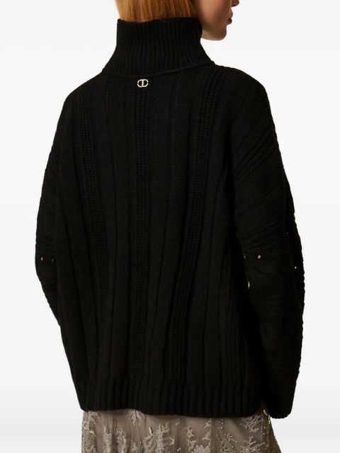 TWINSET cable knit sweater - Black