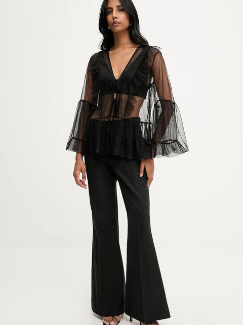 Answear.LAB bluzka damska kolor czarny gładka - zdjęcie produktu nr 1