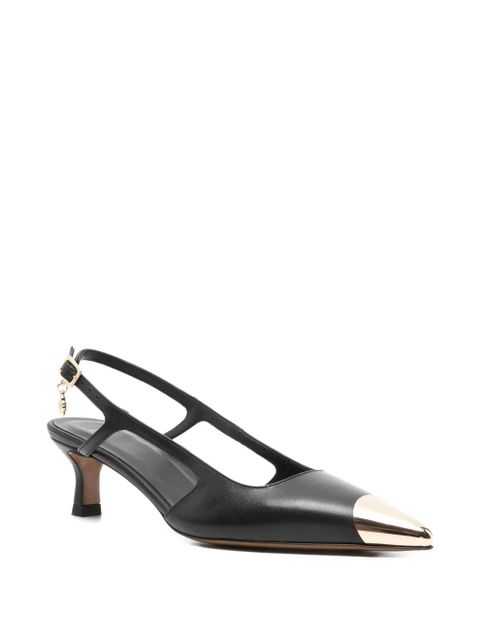 Maje 50mm slingback leather pumps - Black - zdjęcie produktu nr 2