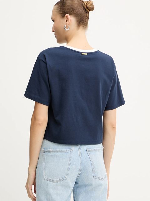 MICHAEL Michael Kors t-shirt bawełniany damski kolor granatowy MF551WN2ZU - zdjęcie produktu nr 2