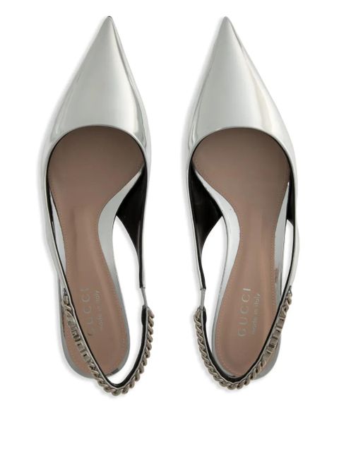 Gucci 45mm Signoria pumps - Silver