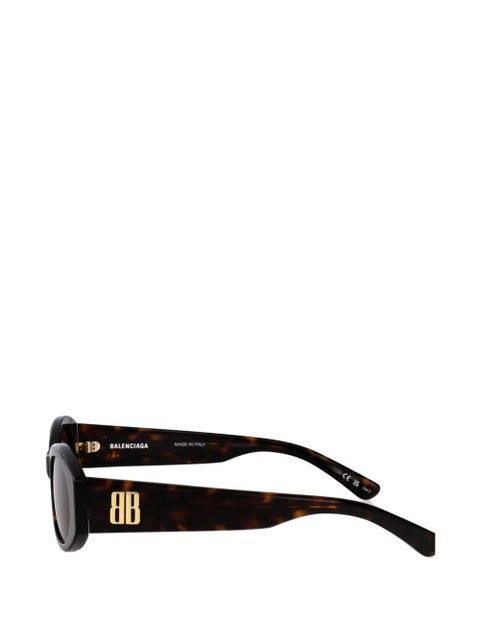 Balenciaga geometric-frame sunglasses - Brown