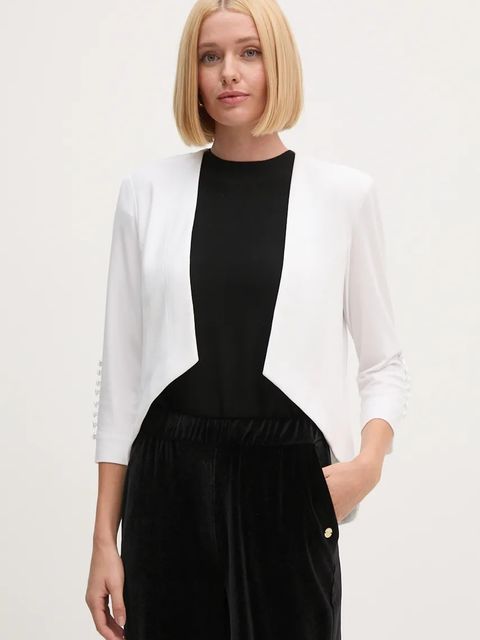 Joseph Ribkoff marynarka kolor beżowy niezapinana gładka 161140 - zdjęcie produktu nr 1