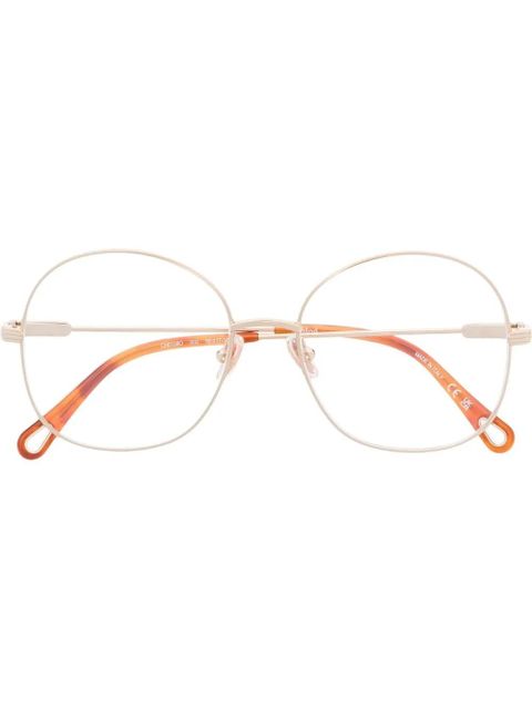 Chloé Eyewear Benjamine round-frame glasses - Gold - zdjęcie produktu nr 1
