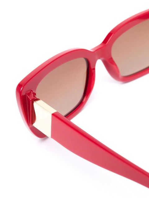 Valentino Eyewear Roman Stud square-frame sunglasses - Red - zdjęcie produktu nr 2