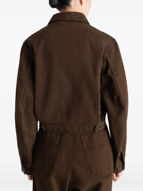 LEMAIRE twill cropped blouson - Brown
