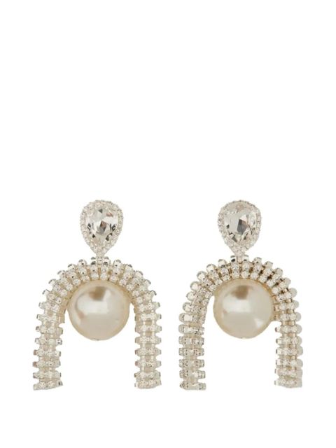 Magda Butrym crystal-embellished drop earrings - Silver - zdjęcie produktu nr 1