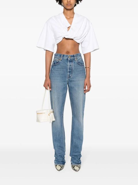 Jacquemus Le De-Nimes Droit high-rise straight jeans - Blue
