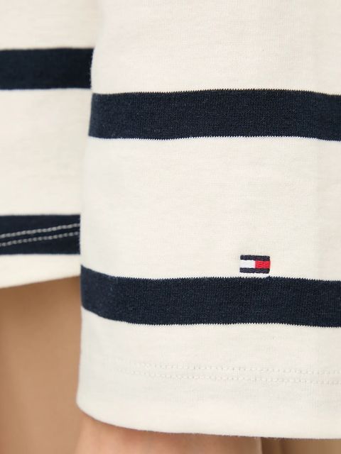 Tommy Hilfiger longsleeve bawełniany kolor beżowy WW0WW45760