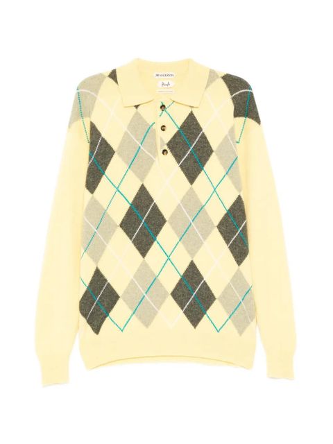 JW Anderson argyle button knitwear - Yellow - zdjęcie produktu nr 1