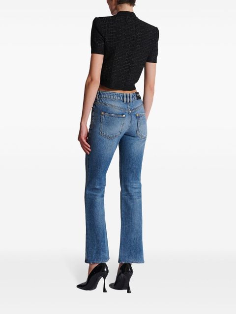 Balmain PB Labyrinth cropped cardigan - Black