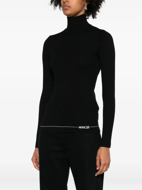 Moncler ribbed turtleneck sweater - Black