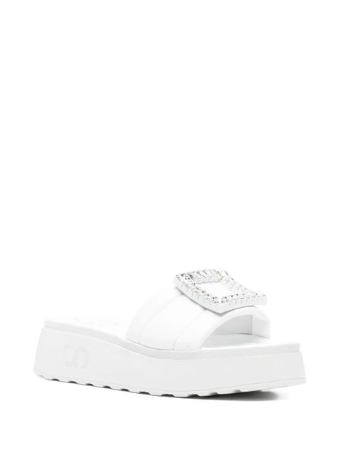 Casadei 40mm crystal-embellished sandals - White