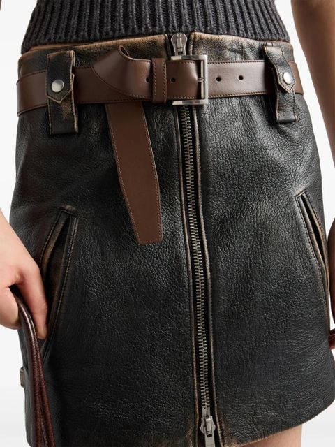 Prada leather mini skirt - Black