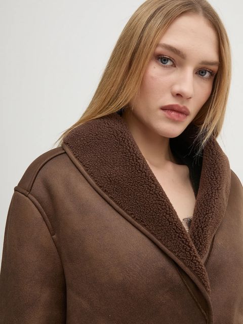 Hoss Intropia kurtka damska kolor brązowy przejściowa 5458312