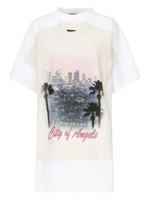 Balenciaga city-print panelled t-shirt - White - zdjęcie produktu nr 1