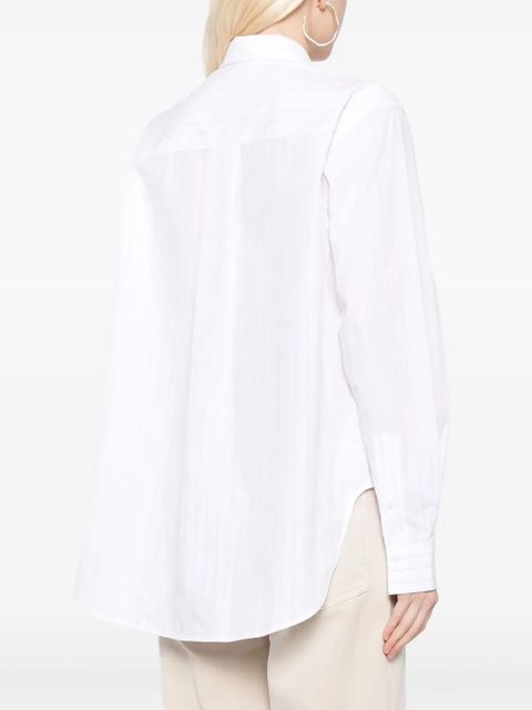 TOTEME pinstripe-print cotton shirt - White