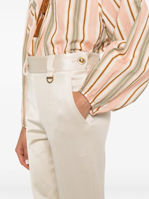 Chloé satin-finish D-ring trousers - Neutrals