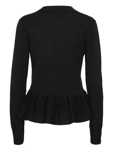 ROTATE BIRGER CHRISTENSEN peplum knit top - Black - zdjęcie produktu nr 2