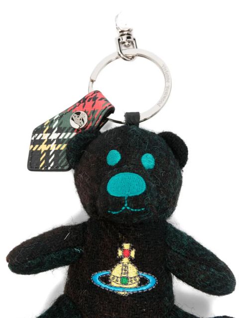 Vivienne Westwood teddy-bear keyring - Green