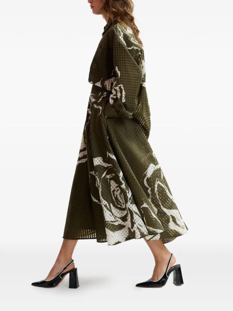 Essentiel Antwerp Jango floral-print skirt - Green