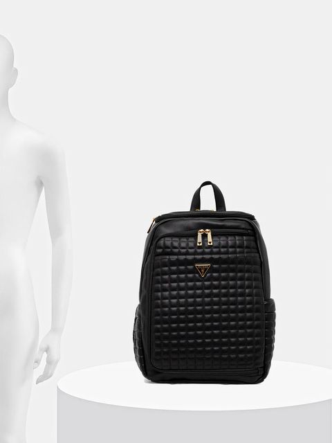 Guess plecak NADIRA damski kolor czarny duży gładki TWQG84 24033