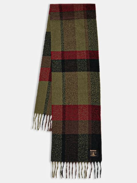 Barbour szalik kolor zielony wzorzysty USC0391 - zdjęcie produktu nr 1