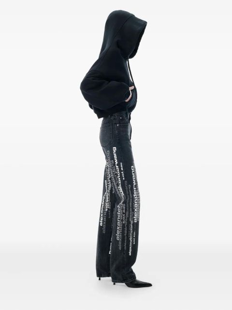 Alexander Wang EZ logo-print jeans - Black