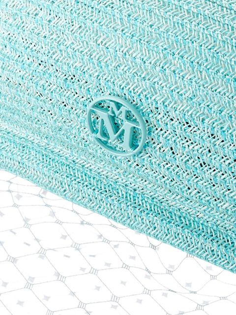 Maison Michel New Bonnie veil-detail beret - Blue - zdjęcie produktu nr 2