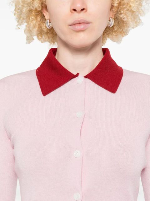 Self-Portrait wool cardigan - Pink