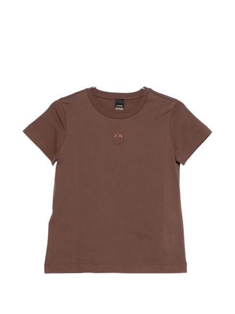 PINKO logo-embroidered T-shirt - Brown - zdjęcie produktu nr 1