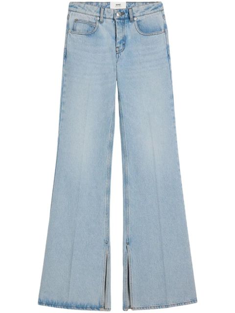 AMI Paris flared-leg cotton jeans - Blue - zdjęcie produktu nr 1