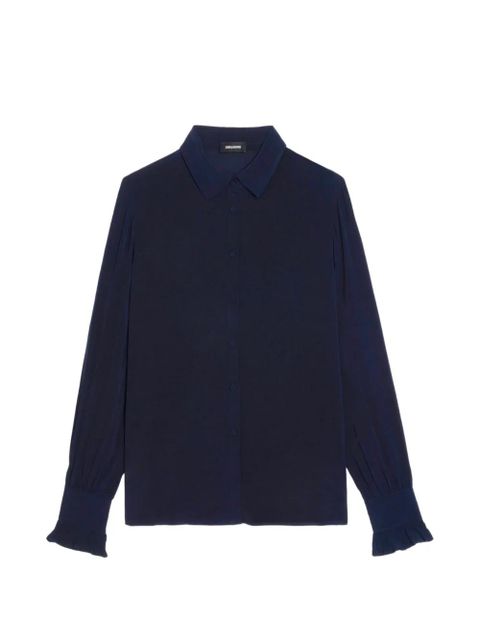 Zadig&Voltaire Thely ruffled-cuffs long-sleeves shirt - Blue - zdjęcie produktu nr 1