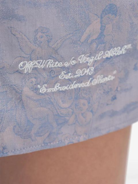 Off-White all-over printed shorts - Purple