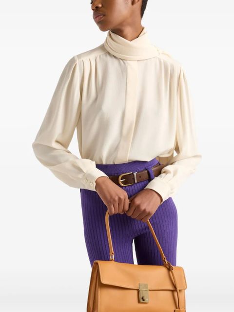 Prada scarf-detail shirt - Neutrals