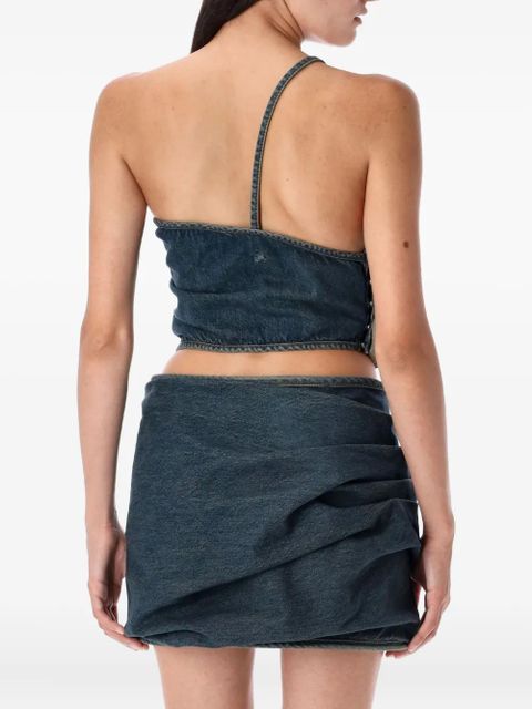 Magda Butrym rose-detail denim top - Blue - zdjęcie produktu nr 2