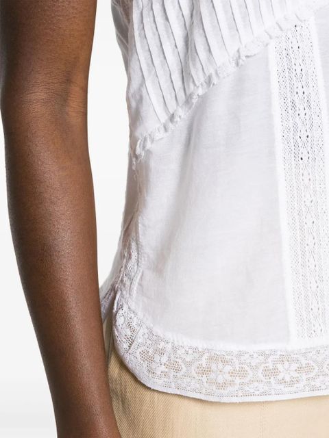 Zadig&Voltaire Calixia Tomboy lace-detail top - White