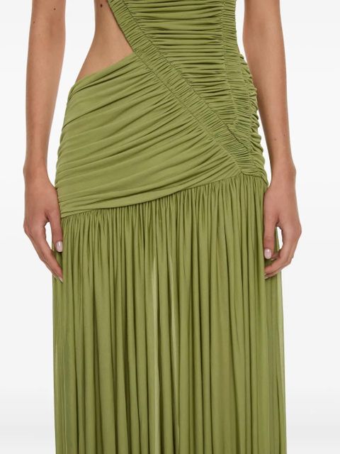 Christopher Esber Orion Separation cut-out ruched gown - Green