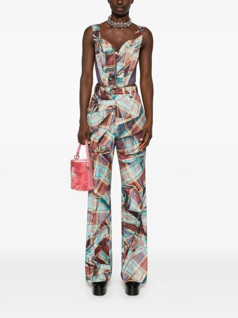 Vivienne Westwood MacAndy tartan-printed corset - Purple - zdjęcie produktu nr 2