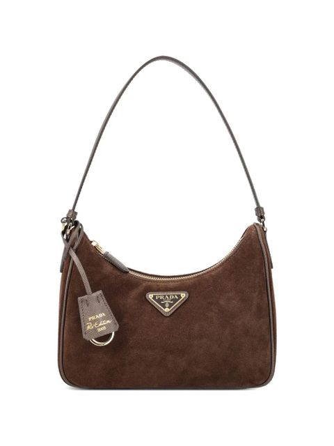 Prada Re-Edition 2005 suede shoulder bag - Brown - zdjęcie produktu nr 1