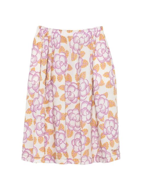 Marni floral-print mid skirt - Neutrals - zdjęcie produktu nr 1