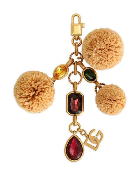 Dolce & Gabbana pom-pom charm keychain - Gold - zdjęcie produktu nr 1