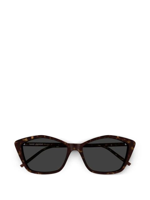 Saint Laurent Eyewear havana geometric sunglasses - Brown - zdjęcie produktu nr 1