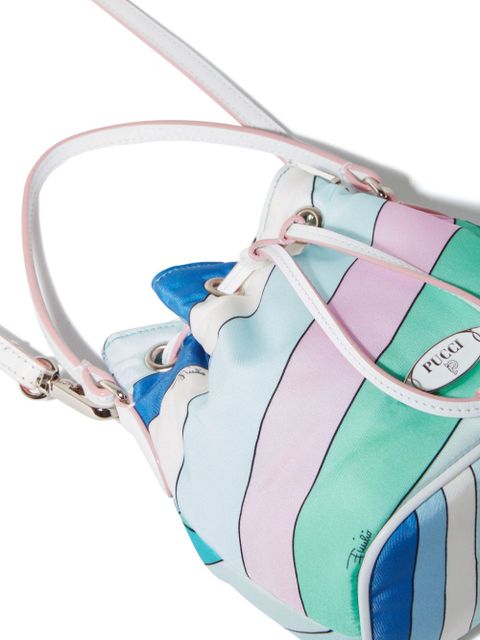 PUCCI Yummy striped bucket bag - Blue