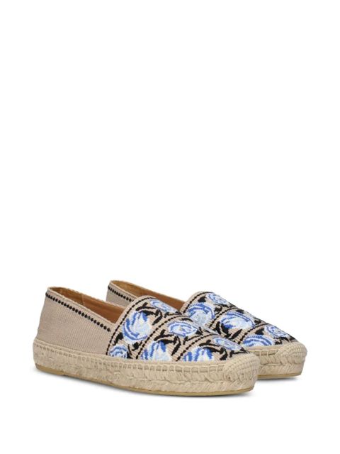 Prada floral-embroidered espadrilles - Neutrals - zdjęcie produktu nr 2